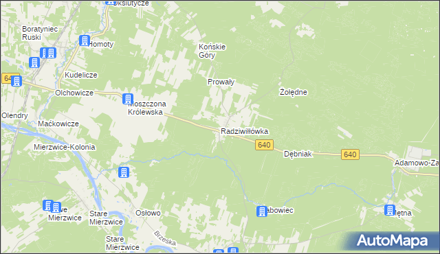 mapa Radziwiłłówka, Radziwiłłówka na mapie Targeo