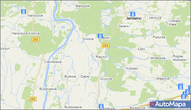 mapa Rajczyn, Rajczyn na mapie Targeo