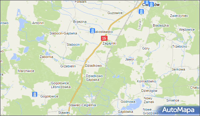 mapa Rakłowice, Rakłowice na mapie Targeo