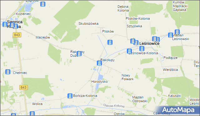 mapa Rakołupy, Rakołupy na mapie Targeo