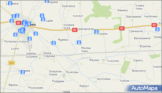 mapa Rdutów Nowy, Rdutów Nowy na mapie Targeo