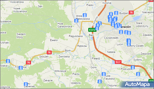 mapa Rębków, Rębków na mapie Targeo