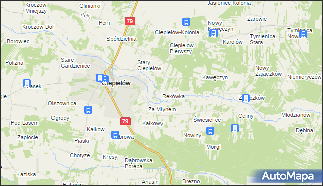 mapa Rekówka, Rekówka na mapie Targeo