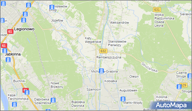 mapa Rembelszczyzna, Rembelszczyzna na mapie Targeo