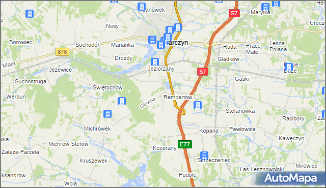 mapa Rembertów, Rembertów na mapie Targeo