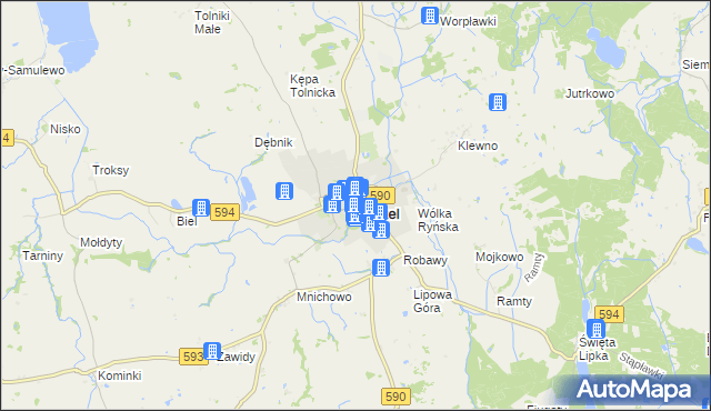 mapa Reszel, Reszel na mapie Targeo