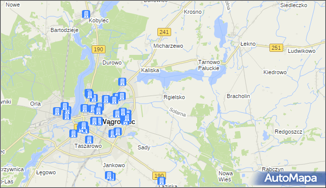 mapa Rgielsko, Rgielsko na mapie Targeo
