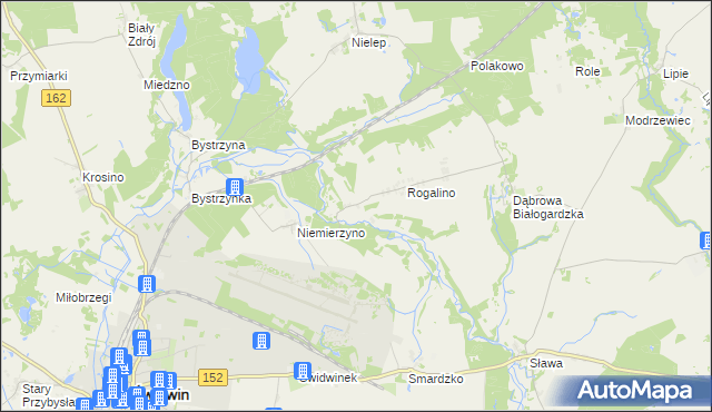 mapa Rogalinko, Rogalinko na mapie Targeo