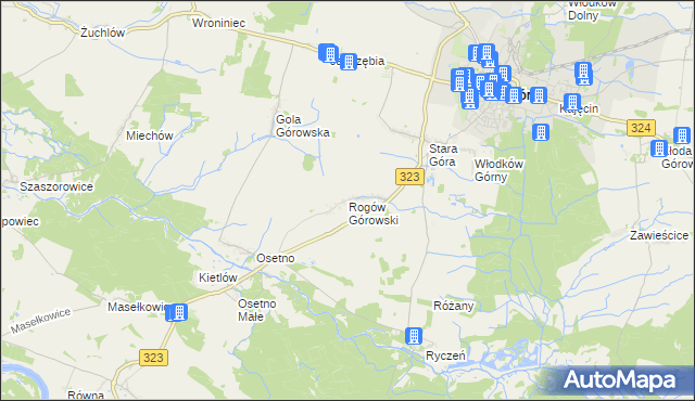 mapa Rogów Górowski, Rogów Górowski na mapie Targeo