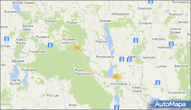 mapa Romanowce, Romanowce na mapie Targeo