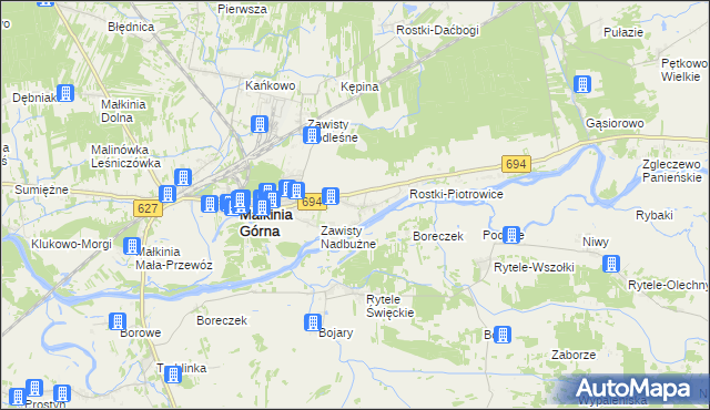 mapa Rostki Wielkie, Rostki Wielkie na mapie Targeo