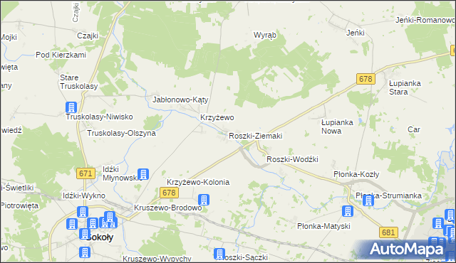 mapa Roszki-Ziemaki, Roszki-Ziemaki na mapie Targeo
