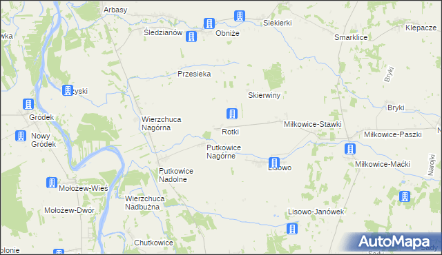 mapa Rotki, Rotki na mapie Targeo