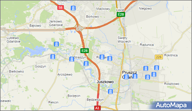 mapa Rotmanka, Rotmanka na mapie Targeo