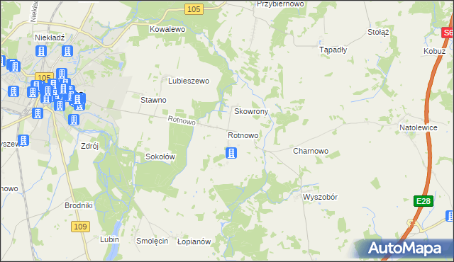 mapa Rotnowo, Rotnowo na mapie Targeo