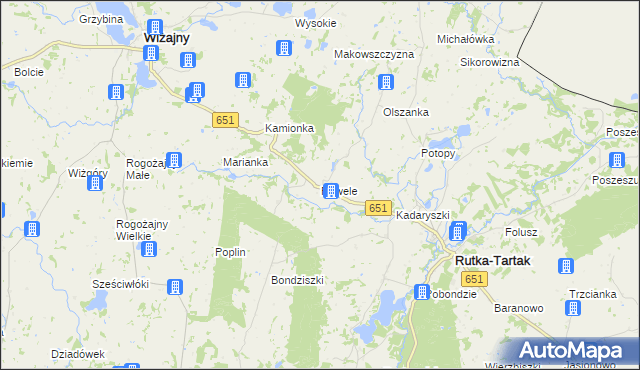 mapa Rowele, Rowele na mapie Targeo