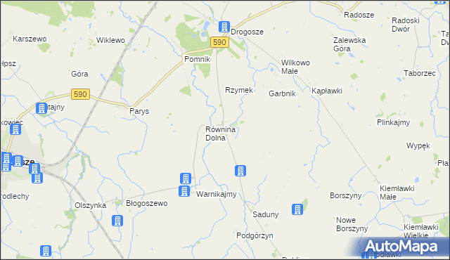 mapa Równina Górna, Równina Górna na mapie Targeo