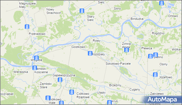 mapa Rozdziały, Rozdziały na mapie Targeo