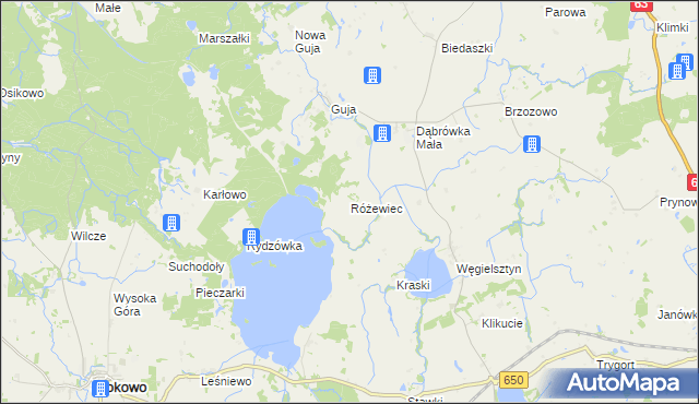 mapa Różewiec, Różewiec na mapie Targeo