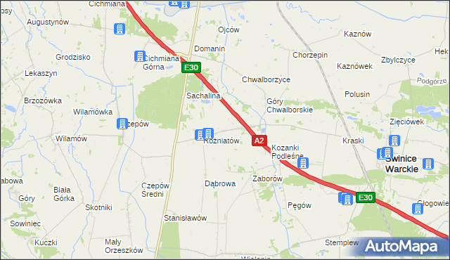 mapa Rożniatów-Kolonia, Rożniatów-Kolonia na mapie Targeo