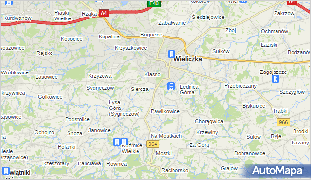 mapa Rożnowa, Rożnowa na mapie Targeo
