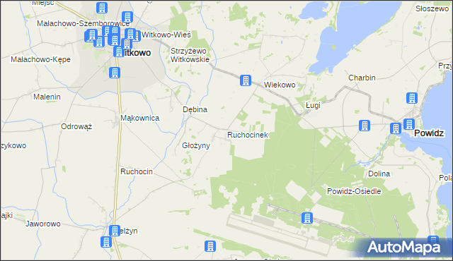 mapa Ruchocinek, Ruchocinek na mapie Targeo