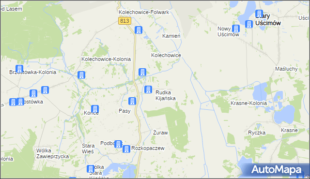 mapa Rudka Kijańska, Rudka Kijańska na mapie Targeo