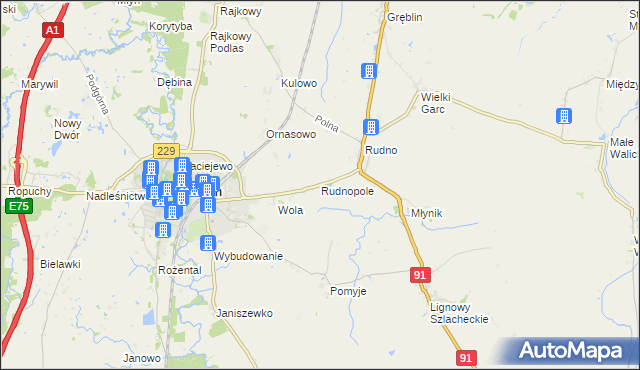 mapa Rudnopole, Rudnopole na mapie Targeo