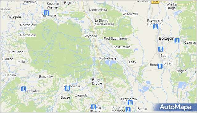 mapa Rudy-Rysie, Rudy-Rysie na mapie Targeo