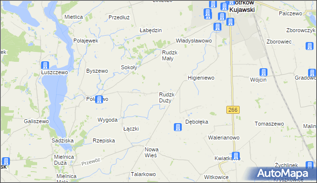 mapa Rudzk Duży, Rudzk Duży na mapie Targeo