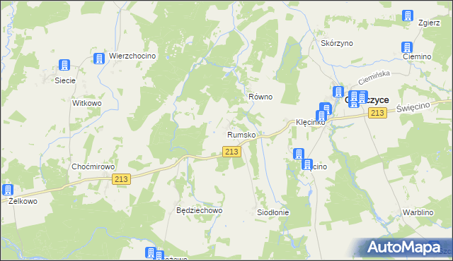 mapa Rumsko, Rumsko na mapie Targeo