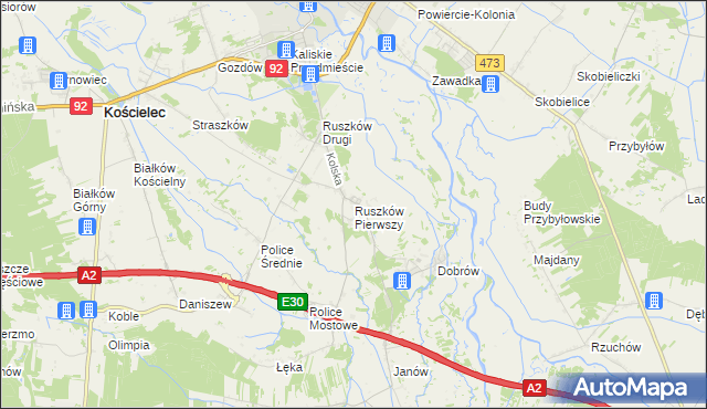 mapa Ruszków Pierwszy, Ruszków Pierwszy na mapie Targeo