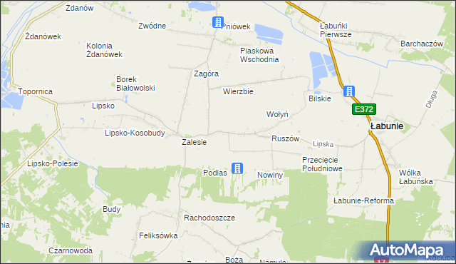 mapa Ruszów-Kolonia, Ruszów-Kolonia na mapie Targeo