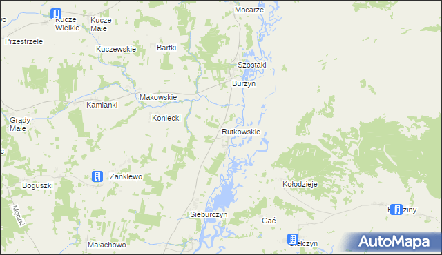 mapa Rutkowskie, Rutkowskie na mapie Targeo