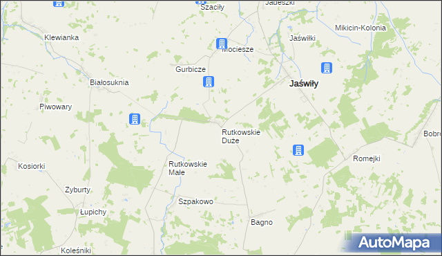 mapa Rutkowskie Duże, Rutkowskie Duże na mapie Targeo