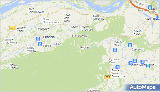 mapa Rybitew, Rybitew na mapie Targeo