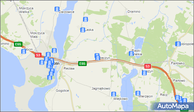 mapa Rzeczyn, Rzeczyn na mapie Targeo