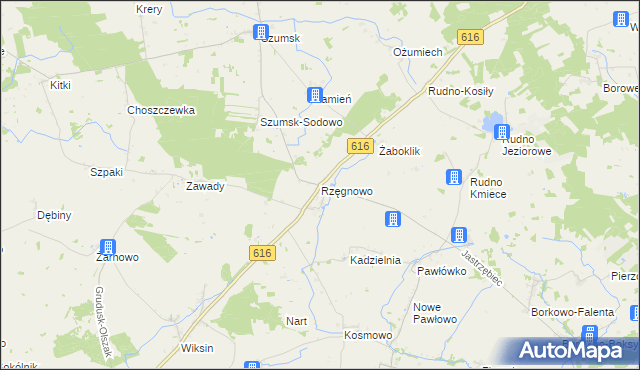 mapa Rzęgnowo, Rzęgnowo na mapie Targeo