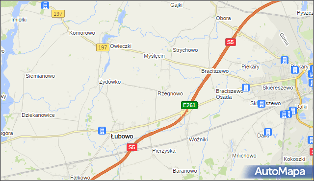 mapa Rzegnowo, Rzegnowo na mapie Targeo