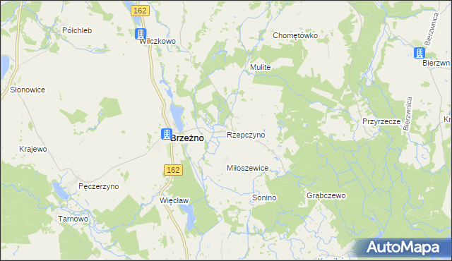 mapa Rzepczyno, Rzepczyno na mapie Targeo