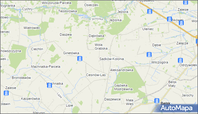mapa Sadków-Kolonia, Sadków-Kolonia na mapie Targeo
