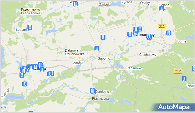 mapa Sąpolno, Sąpolno na mapie Targeo