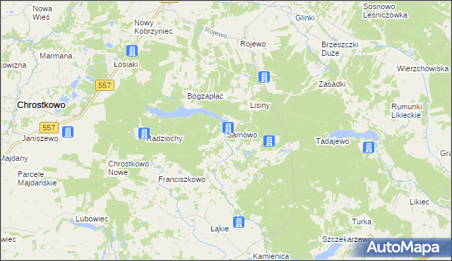mapa Sarnowo gmina Skępe, Sarnowo gmina Skępe na mapie Targeo