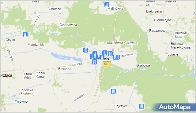mapa Sawin, Sawin na mapie Targeo