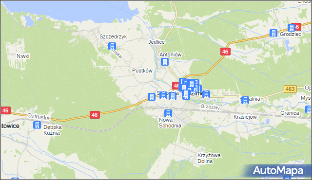 mapa Schodnia, Schodnia na mapie Targeo