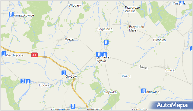 mapa Ścinawa Nyska, Ścinawa Nyska na mapie Targeo