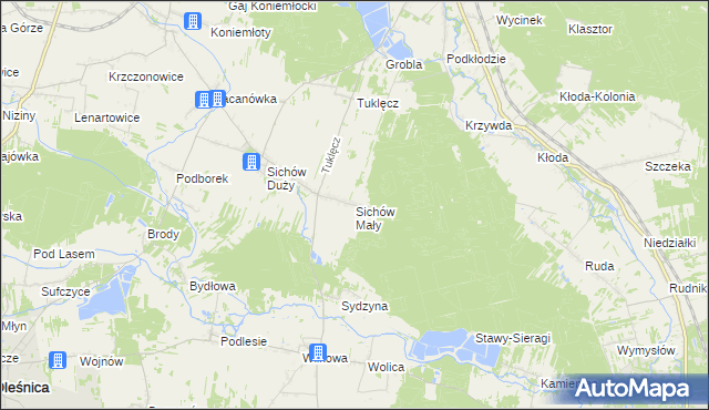mapa Sichów Mały, Sichów Mały na mapie Targeo