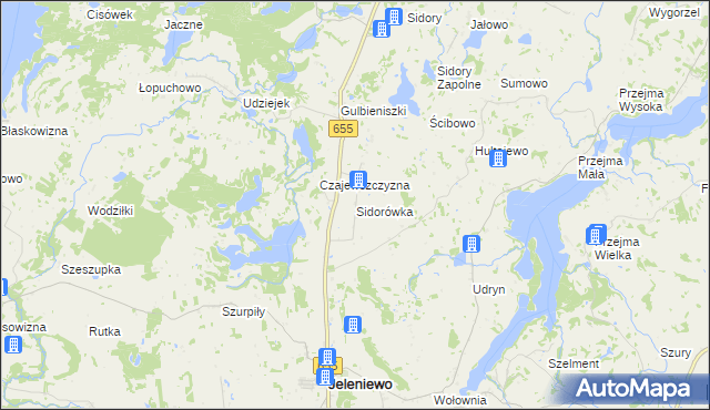 mapa Sidorówka, Sidorówka na mapie Targeo