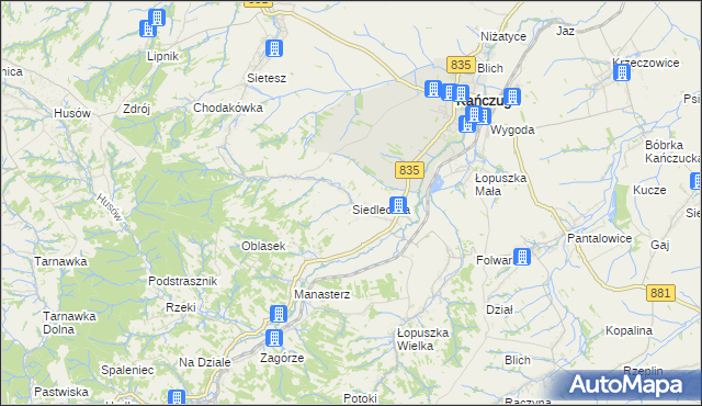 mapa Siedleczka, Siedleczka na mapie Targeo
