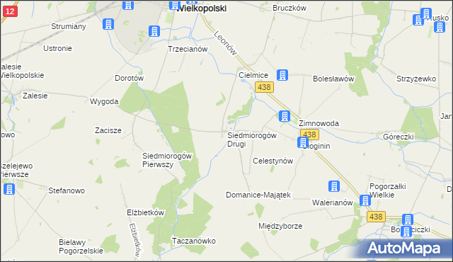 mapa Siedmiorogów Drugi, Siedmiorogów Drugi na mapie Targeo